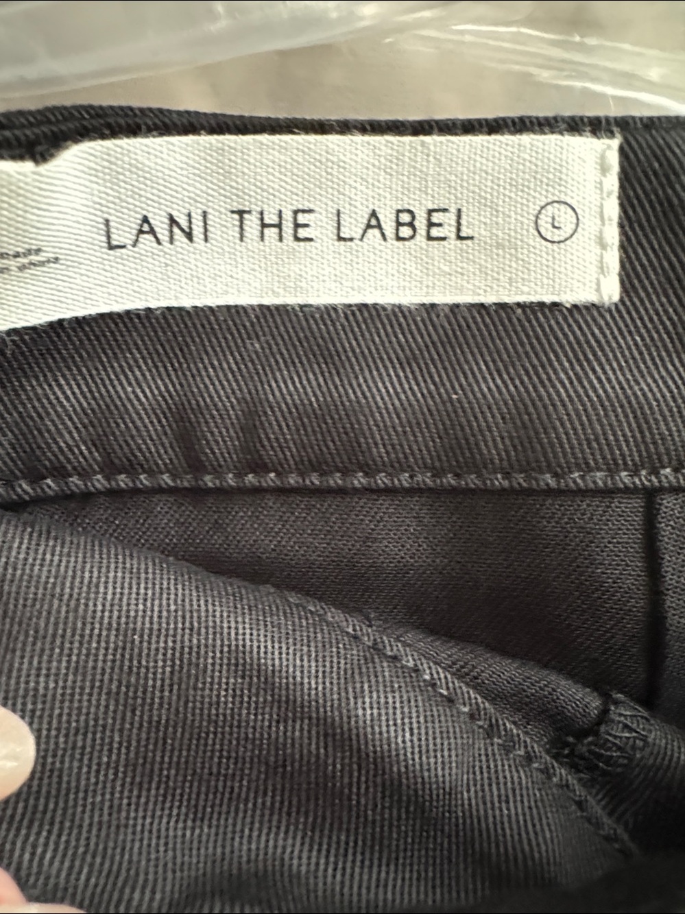 Lani The Label Black Belted Mini Skirt with Front Slits Size L NWT - Picture 6 of 6